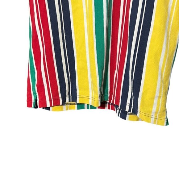 Sutter and Grant Striped Rainbow Short Sleeve Polo Shirt Men's Size L - Picture 3 of 6